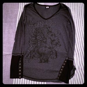 HD Grommet Accent Long Sleeve Shirt